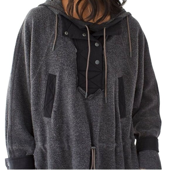 Free People We The Free Sadie Surplus Knit Pullover Fleece Jacket Size L - Picture 7 of 11